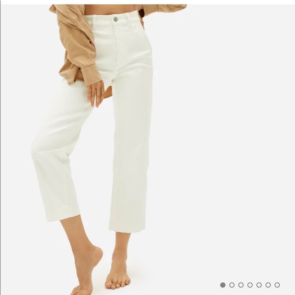 Everlane Pants - Everlane Straight Cropped Bone pants